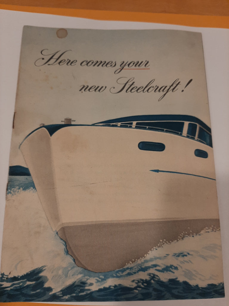 Steelcraft boats brochure 1950's rare 4 pages with prices